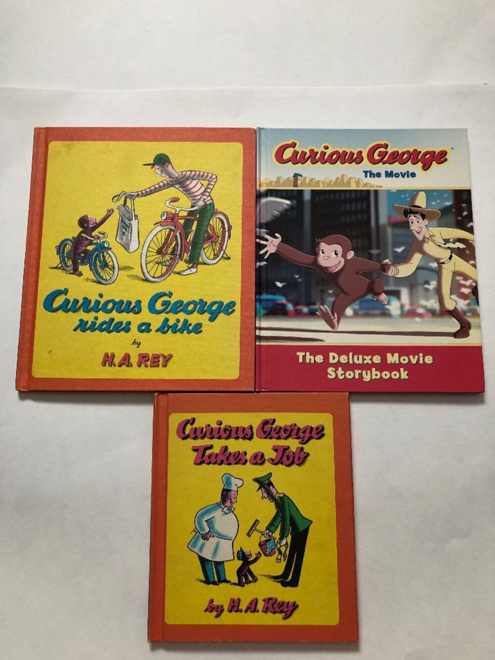 Vintage Curious George Hardcover Books Lot of 3